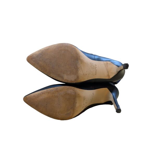 Aldo Over The Knee High Leather And Suede Stiletto Boots Women's Black Sz 9 - Picture 11 of 14